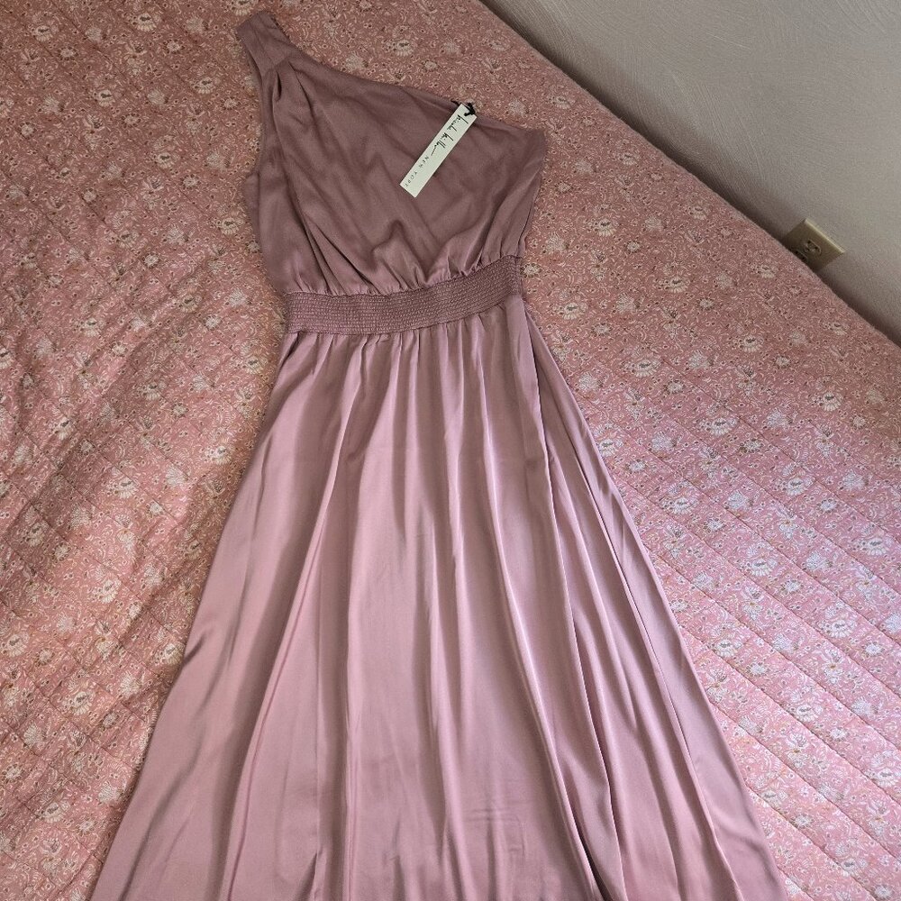 NWT Nicole Miller one shoulder dress size S